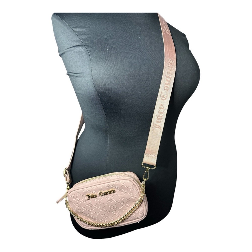 Juice culture Barbie core slim camera crossbody bag Rosepink Gold accents Trendy
